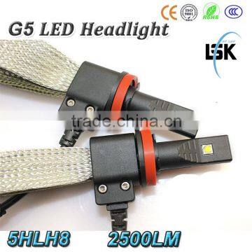 G5 led headlight 2500lm wholesale price 12v crees led lamps H8 with 2 years warranty                        
                                                Quality Choice