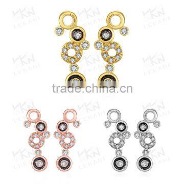 Latest fashion jewelry 925 silver earrings