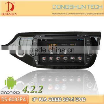 8"CEED 2014 pure android 4.2.2 car DVD GPS with WIFI/3G