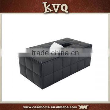 New Design Storage Box With PU Leather Mateiral Custom Tissue Paper Box