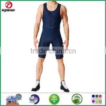 Elastic neckline wrestling class suit