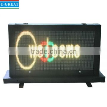 Outdoor Full Color Duoble Sided Willess Control LED Taxi Top Sign