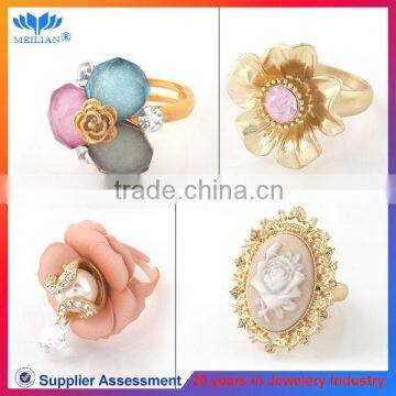 Fashion flower rings jewelry latest gold ring