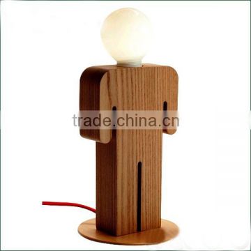 wood carving table lamp