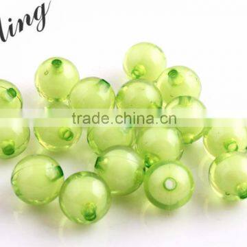 Lime Green Chunky Acrylic Round Transparent Plastic Beads in Beads ,8mm to 20mm Loost Beaded for Kids Necklace Bracelet Jewelry