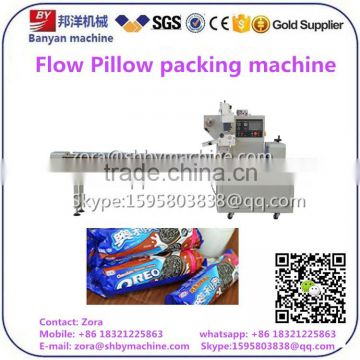 Automatic Soda Biscuit packing machine, Cracker sealing Machinery PLC control touch screen