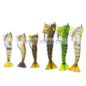 Live Shrimp Prawn Soft Rubber Lure Seabass Jack 90mm 8g 50mm 3g and 120mm 17g Soft Silicone Prawns