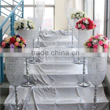 Wholesale High Quality Metal&crystal Wedding Pillar Wedding Walkway Stand Wedding Column for Party Wedding Decoration(MWS-001) Quality Choice photo-4