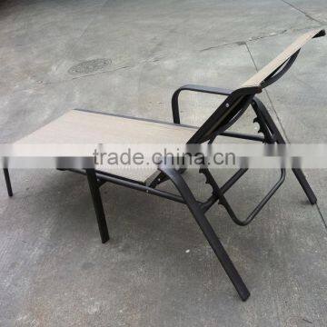 Avalon Weather Resistant Coffee Brown Outdoor Seating Aluminum Frame Sling Beach Reclining Chaise Lounge Chairs Set photo-4