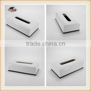 overflow preferential leather tissue box