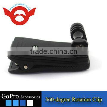 Go pro accessories 360-degree Rotation Clip & Screw for GoPro Hero 3+/3/2/1, Black.