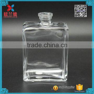100ML Wholesale Customized Classic Square Empty Clear Glass Perfume Bottle