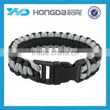 Black with grey 6mm paracord bracelet manufacturer