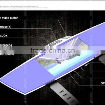 5.0" Capacitive Screen Android4.4 1080P Rearview Mirror Car Gps With Dvr With Gps Wifi fm Bluetooth photo-2