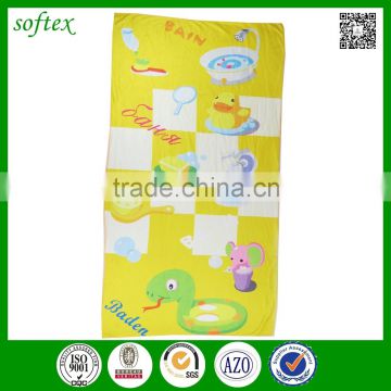 promotional items china custom cartoon printed bath towels for children