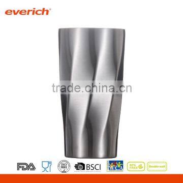 Everich 300ml 420ml Double Wall Stainless Steel Vacuum Twisted Beer Boss Tumbler