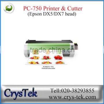 small size print and cut machine sticker cut plotter machine PC-750 from Crystek