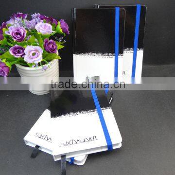 paper cardboard A6 hardcover notebook with Royal blue elastic band