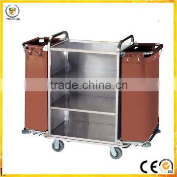 Heavy Duty Factory Wholesale Hotel Laundry Maid Trolley stainless steel hotel Housekeeping Cart products