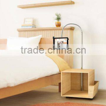 Leaning Bookcase With Tablet Stand Holder Home Furniture Wood photo-5