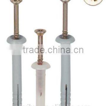 nylon hammer fixing anchor flat head mushroom head round head