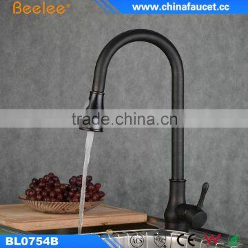 China Supplier Kitchen Mixer ORB Pull Out Water Tap Black Faucet photo-4