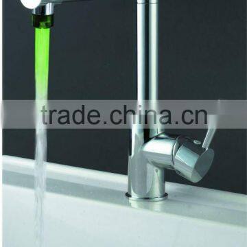 Water powered LED bathroom basin faucets