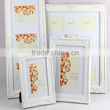 Custom wood white photo frames