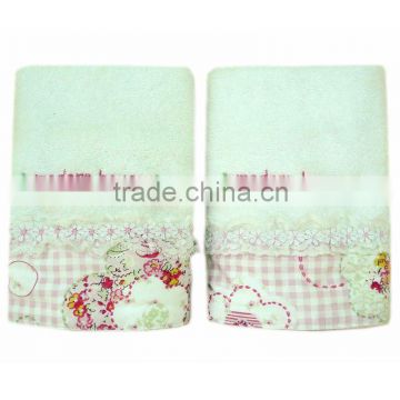 cotton towel with cotton print fabric