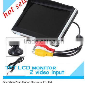 5 inch car monitor,5" digital color TFT LCD monitor,With 2 video input port