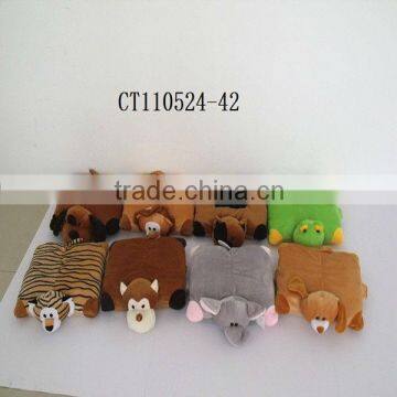 Animal Image Square Plush Cushion