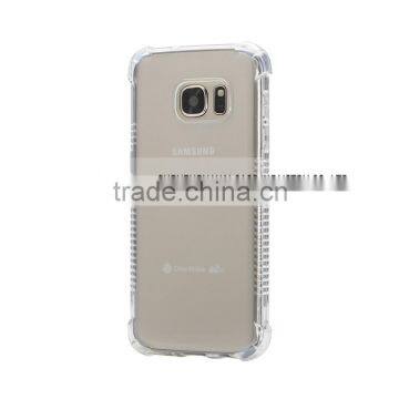 shockproof &nonslip transparent tpu phone case for samsung s7