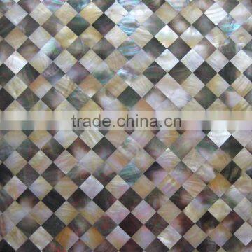 Black lip mother of pearl yellow seashell mosaic tiles