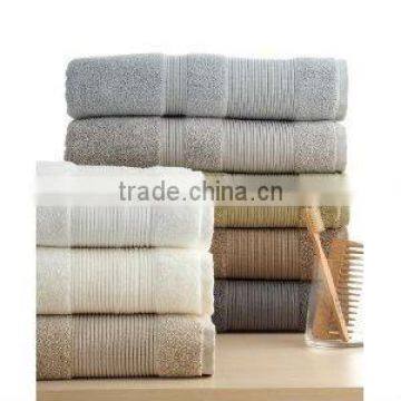 100%cotton high quality Dobby bath towel with border china supplier