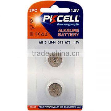 1.5V LR44/LR1154/A76/AG13 Alkaline Button cell battery 2pcs/card                        
                                                                                Supplier's Choice