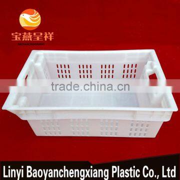 600x400x200mm turnover plastic meet basket for transportation