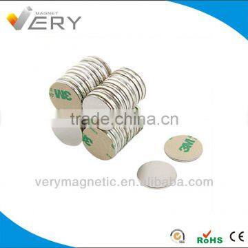 strong NdFeB magnet disc with 3M self-adhesion