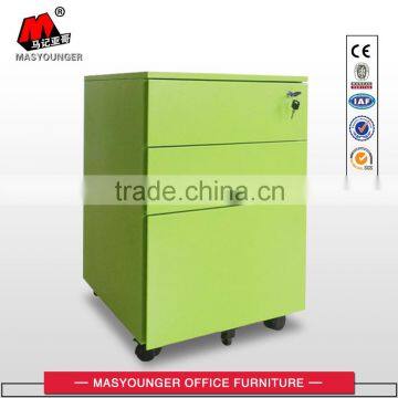 factory direct colorful steel filing cabinet with wheel
