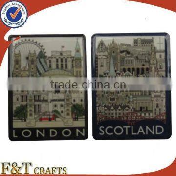 United Kingdom travel promotional gifts printed soft cities fridge magnet