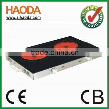 electric ceramic double hotplate