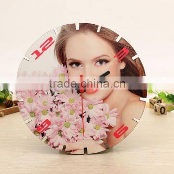 wood desk clock for sublimation printing, CL-01