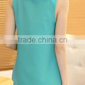 2015 Sex Blank Girls Cotton Vest With Quick Dry and Moisture Transfer Function