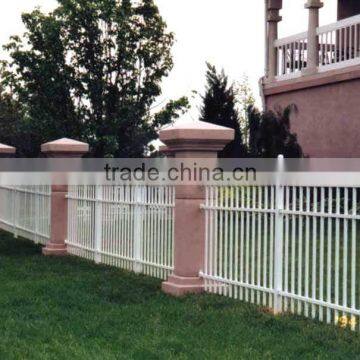 Hot sale pvc fence white colour pvc garden lattice, horizontal aluminium fence, valla de estacas