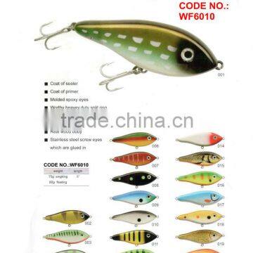 9+ Years Wholesaler & OEM Manufacturer ,Hirun Fishing Tackle,vivid Swim Action Crank Bait Hard Wood Lures WF6010