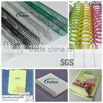 Nylon coated metal single coil binding with various color & size for binding supplier