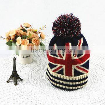 Winter Ski Beanies Knit Hats With Pom Pom for Lady photo-2