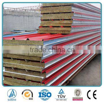 Metal building material Rockwool sandwich roof panels