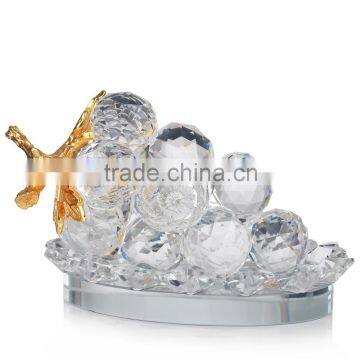 Crystal Fruits With Glass Base and House Decorative Crafts Crystal Grape