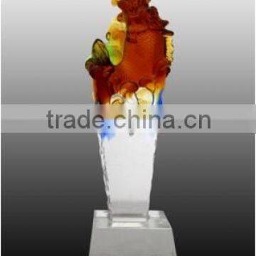 trophy of turtle liuli glass trophy business gift