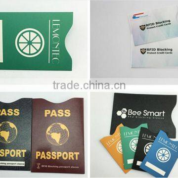 rfid blocking sleeve for credit card and passport protector